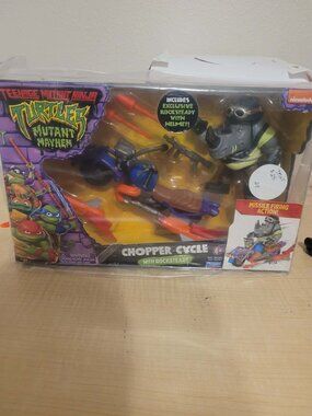 NEW Teenage Mutant Ninja Turtles: Mutant Mayhem Chopper Cycle Rocksteady TMNT